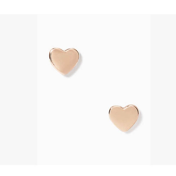 kate spade Jewelry - NWT Kate Spade Rose Gold Heart Earrings